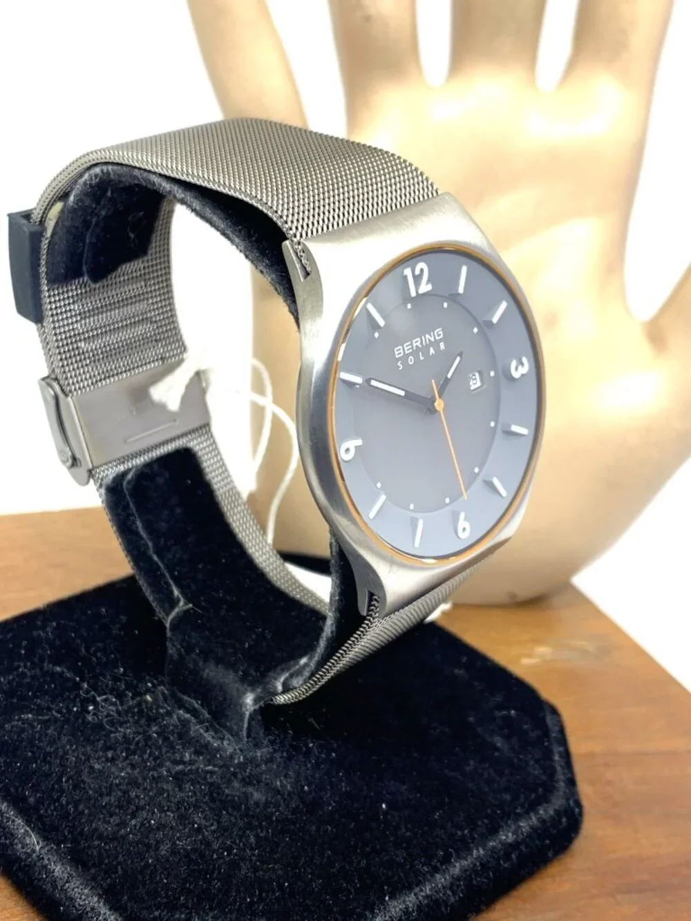 Bering Men's Watch 14440-073-A Solar Gray Dial Date Stainless Steel 40mm